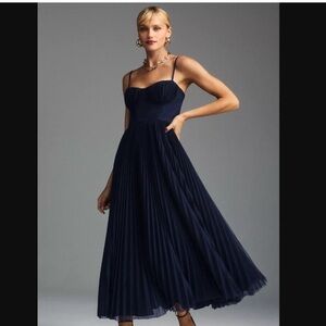 Hutch Navy Blue Midi Dress